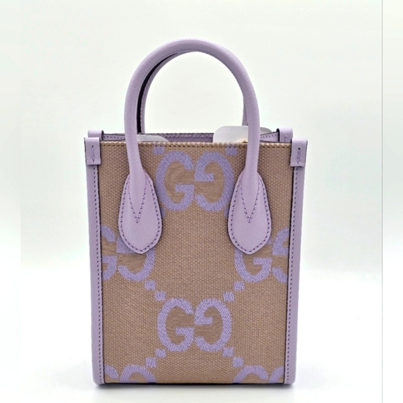 39A❤️NWT Gucci Monogram Jumbo GG Mini Tote bag - Picture 4 of 15